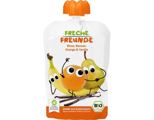 Freche Freunde Quetschie Birne, Banane, Orange & Vanille / 100g