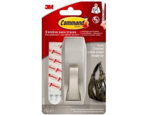 3M Command Metallhaken L 1 Haken und 2 Streifen, Tragekraft: 2.2 kg