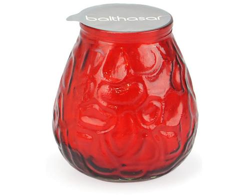 balthasar Kerze Amerikaglas, Rot Glas, 10x10.5 cm (DxH)