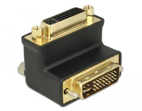 Adapter DVI-I Stecker auf DVI-I Buchse 90° 90 Grad Winkeladapter Duallink 24+5