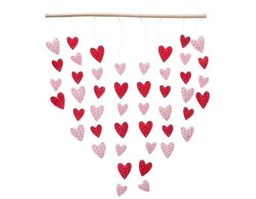 Boltze Windspiel Herzen Milena Capizmuschel, 105x55 cm (LxB)
