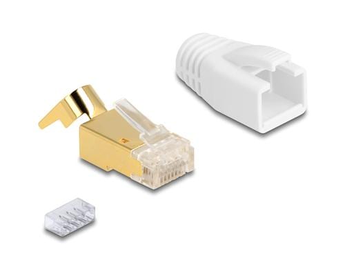 Delock RJ45 Modularer Stecker Cat.7 Zugentlastung und Knickschutzhülle,25er Set