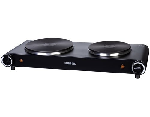 FURBER Kochplatte Doppelt Schwarz 1500W + 1000W, Platte 18.8 + 15.5cm