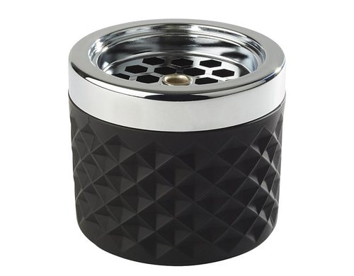 APS Windaschenbecher Nebula Ø 9,5 cm, H: 8 cm, Schwarz/Silber