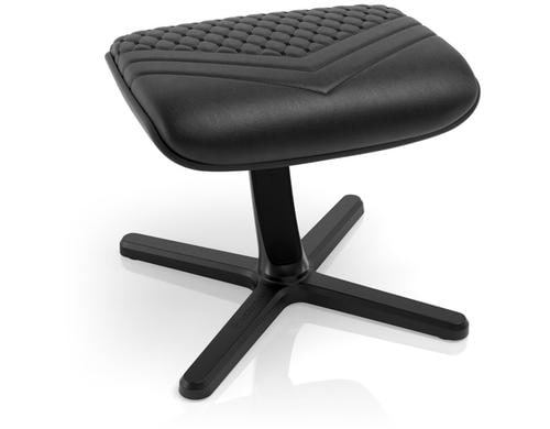 noblechairs Fussstütze v2.0, Echtleder Schw Schwarz