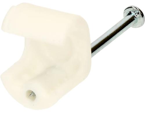 Nagelbride für Flachkabel 6-9mm, weiss 100er-Set