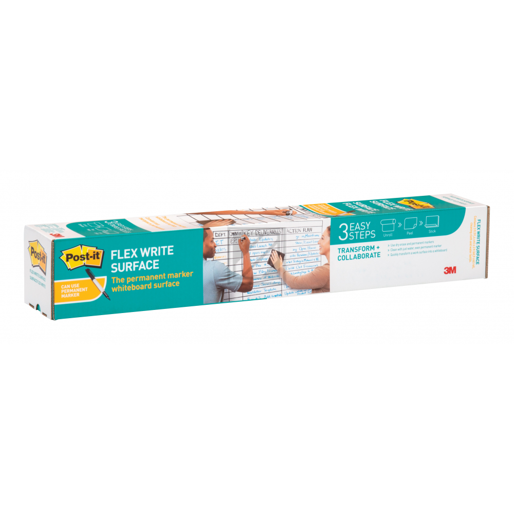 3M Whtieboard Folie 60.9cm x 91.4 cm weiss ink. 1 Mikrofasertuch und 1 Wasserflasche