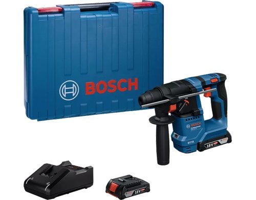 Akku-Bohrhammer mit SDS plus GBH 18V-18, 2 x Akku GBA 18V 2.0Ah,