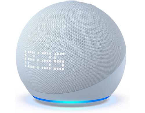 Amazon Echo Dot 5. Gen. mit Uhr Blau, Smart Speaker, Alexa