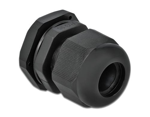Delock Kabelverschraubung PG16 27mm IP 68, schwarz, 10 Stück