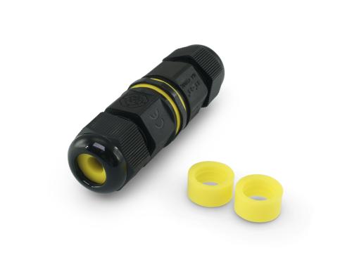 Alpha El. Verbindungsmuffe 2-fach IP68 3-polig, 0.-2.5 mm2, 9 - 12 mm Durchmesser