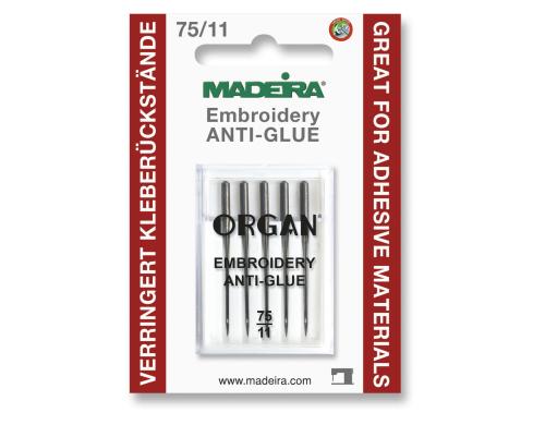 Madeira Maschinennadel Anti Glue 75/11 Packung à 5 Nadeln, Nadelst. 75/11
