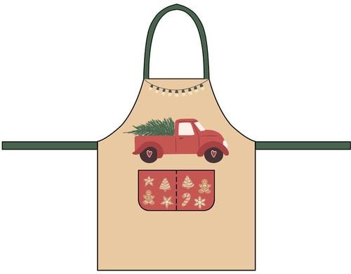 ChicMic Kitchen Apron Kids - Christmas car 71 x 94 cm