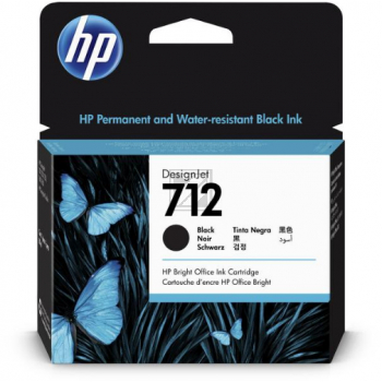 HP Tinte Nr. 712 - Black (3ED71A) DesignJet T200, T600, 80ml