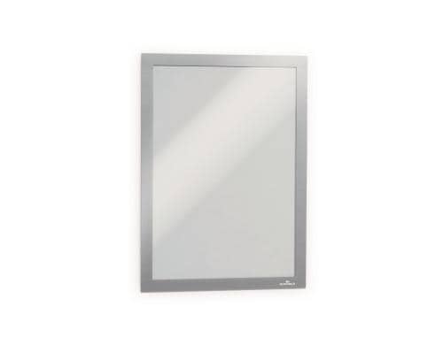 Durable Duraframe A4, silber, 2 Stück selbstklebende Informationsrahmen
