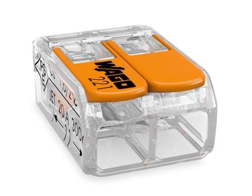 Wago Verbindungsklemme COMPACT 2-fach 2L 0.14-4 mm2 32 A, grau, 10 Stück