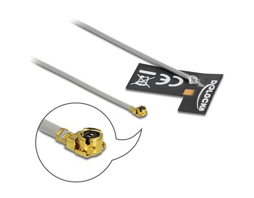 Delock 2.4Ghz WLAN Antenne, 10cm, 1.13 MHF I Stecker, Klebemontage, 2 dBi