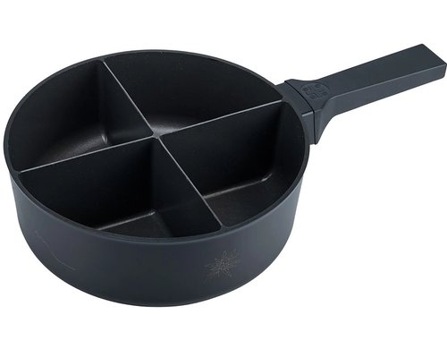 4 Fondue Caquelon Schwarz Elegantes Fondue-Caquelon