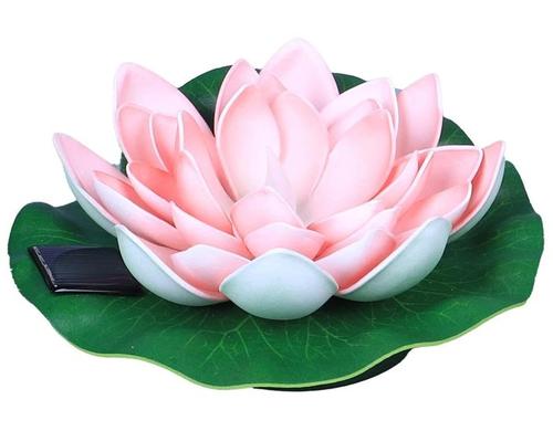 Dameco LED Solar Seerose pink 1 LED warmweiss, DM 17 cm