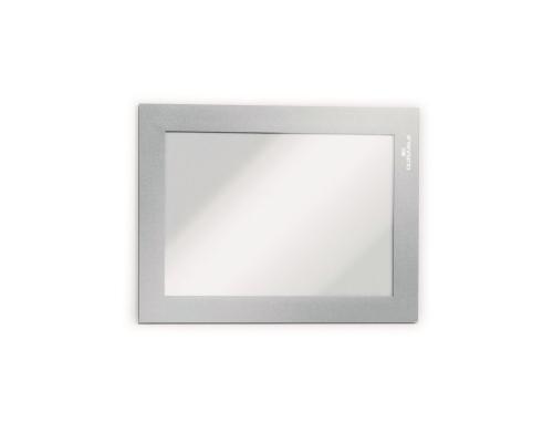 Durable Duraframe A6, silber, 2 Stück selbstklebende Informationsrahmen