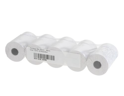 Druckpapier zu Epson Thermodr. TM-P20 40mm 5 Rolle, Masse 57mm/40mm/12mm,