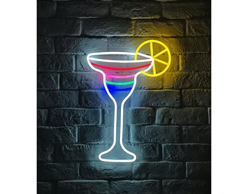 Vegas Lights Symbol Cocktailglas 30x22cm, mit 5v USB-Kabel