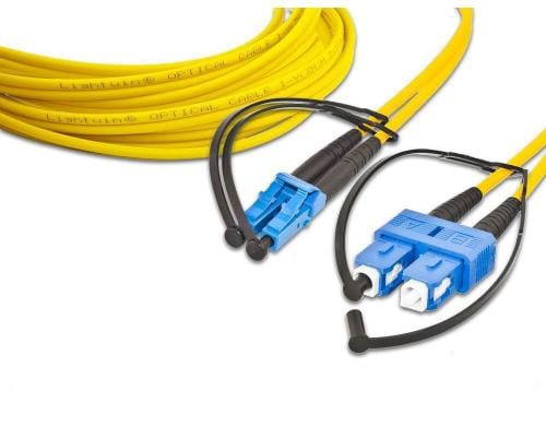 Lightwin LWL Duplex Patchkabel Singlemode 9/125µm, LC-SC, 5.0m OS2