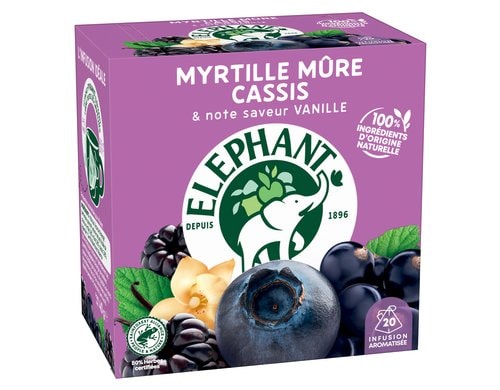 Eléphant Infusion Myrtille Múre Cassis 20 Stück