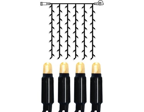 System 24 Extra, Vorhang, 100x100cm 49 LED warmweiss, Kabel schwarz
