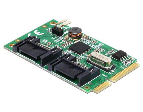DeLock: Mini-PCIexpress 2 Port SATA3 Kontr. Unterstützt Port Multiplier