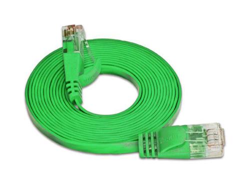 Wirewin Slim Patchkabel: UTP, 0.25m, grün Cat.6, AWG36, Klinkenschutz, Längenaufdruck