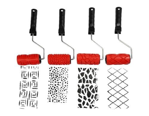 Creativ Company Farbroller mit Muster 4 Stück