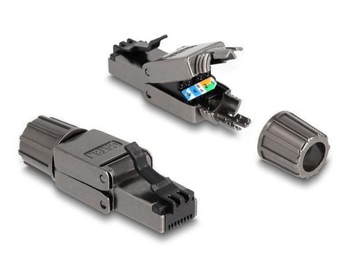 Delock RJ45 Stecker, Cat.8.1 STP werkzeugfrei