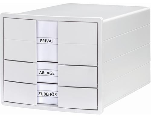 HAN Schubladenbox IMPULS A4/C4, 3 geschl. Schubladen, weiss