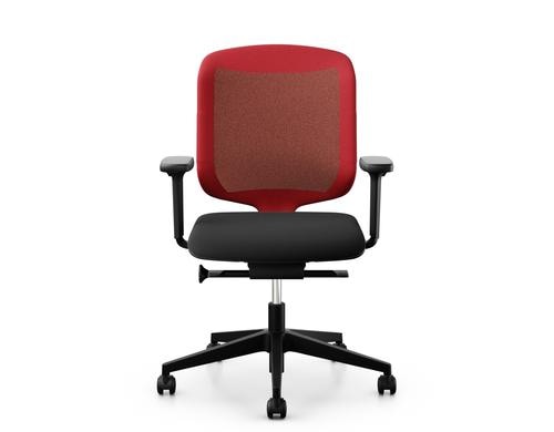Giroflex Bürostuhl Chair2Go 434 Farbe: Schwarz/Rot, Mit Armlehne
