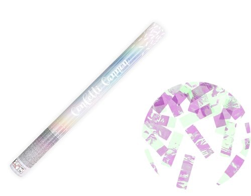 Partydeco Konfettikanone Streifen irisierend, 60 cm