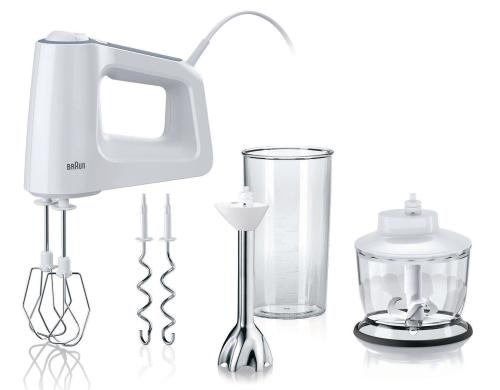 Braun Handmixer MultiMix 3 HM3137WH 500 Watt, 5 Geschwindigkeitsstufen, Turbo