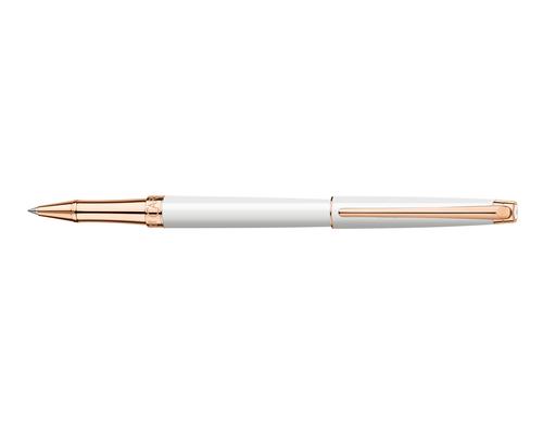 Caran d`Ache Roller Léman Slim weiss rosegold