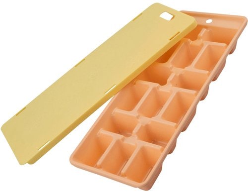 Fackelmann Eiswürfelform Business PP, 250x100mm, Deckel, gelb