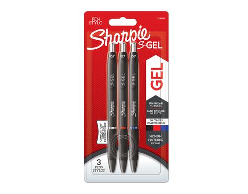 Sharpie GEL-Schreiber 0.7mm schwarz/blau/rot, 3er Blister
