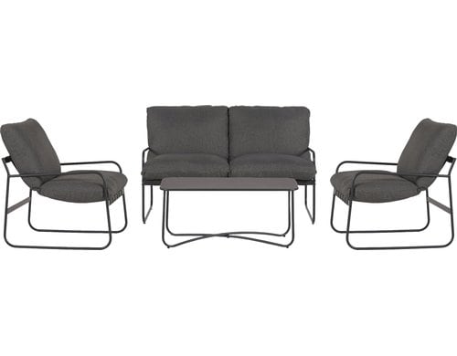 Gartenlounge Theodor Deluxe - Schwarz, Grau
