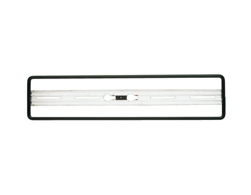 Nummernrahmen, schwarz, 50 × 11 cm Als Fix- und Wechselhalter, aus Aluminium