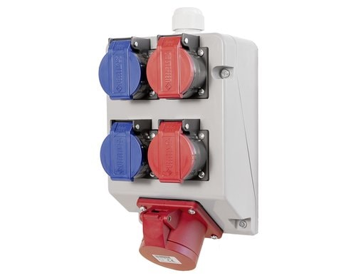 Steffen Baustromverteiler 2xT23 (IP55) 2xT25 (IP55) 1xCEE16/5 (IP44)