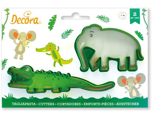 Decora Mini Ausstechformen Krokodil 2 Stück