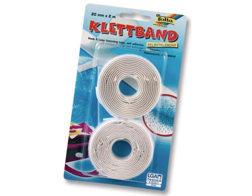 Folia Klettband selbstklebend Grösse 20mm x 2m