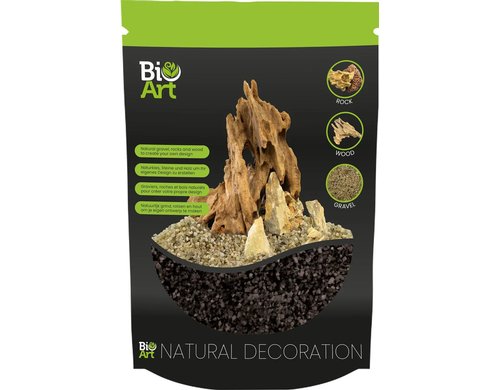 BioArt Naturkies Schwarz, 800gr zur Dekoration für Pflanz-Terrarium