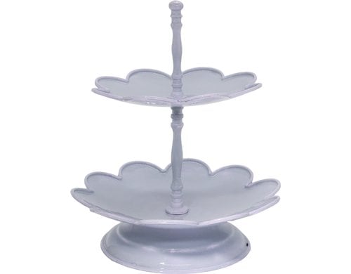 Chic Antique Etagere 2-stöckig 29x25 cm, sky blue