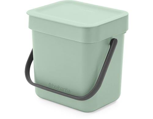Brabantia Sort & Go Abfallbehälter Inhalt 3 Liter, Jade Green