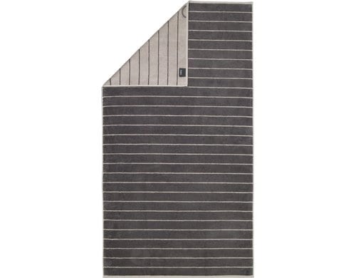 Cawö Duschtuch Balance Doubleface 100% Baumwolle, 80x150cm, Anthrazit