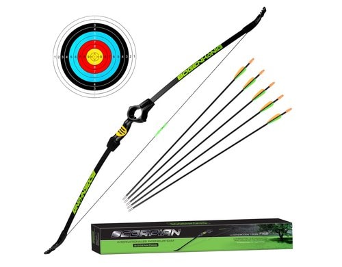 Bogenkönig Bogenschiess Set Mit Köcher 15lbs 10 Pfeile + Zielscheibe